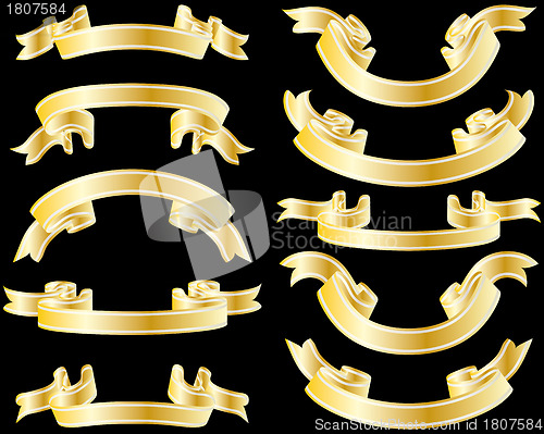 Image of golden ribbons