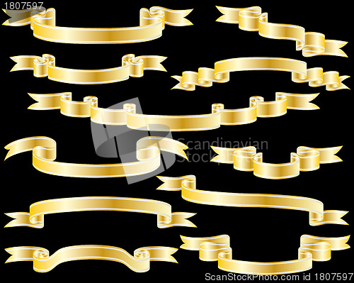 Image of golden ribbons
