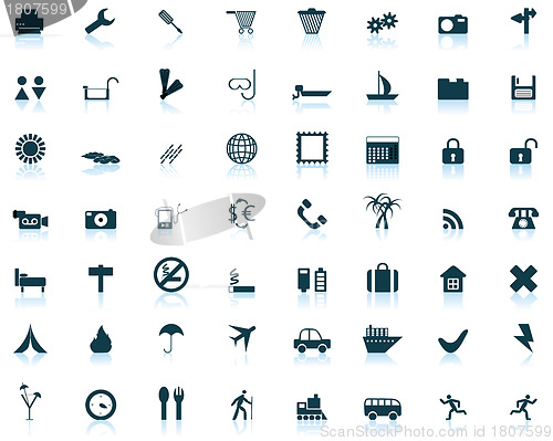 Image of travel icons set