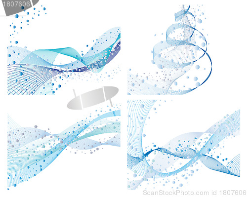 Image of set of water backgrounds