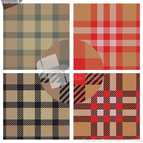Image of textile seamless pattern set 