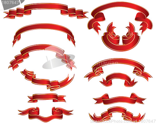 Image of red ribon set