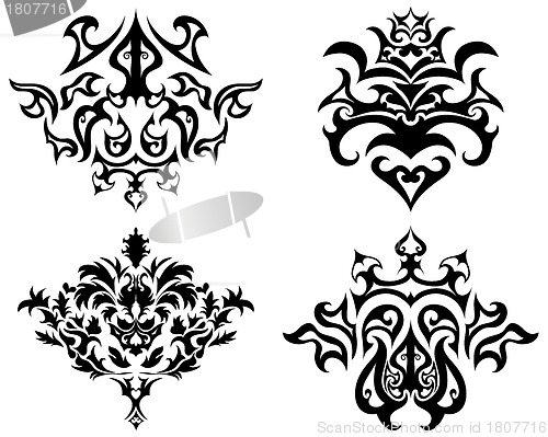 Image of gothic emblem set