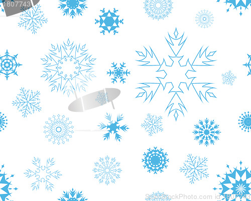 Image of seamless snowflakes background