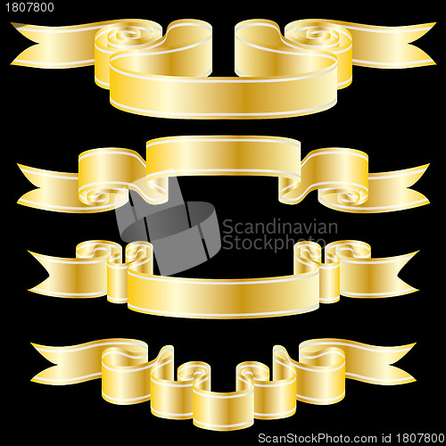 Image of golden ribbons