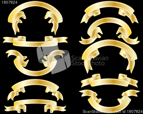 Image of golden ribbons