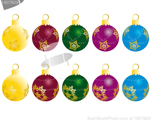 Image of christmas ball set