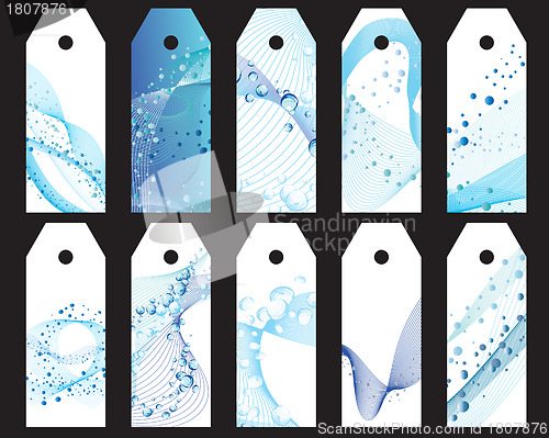 Image of water bookmarks set