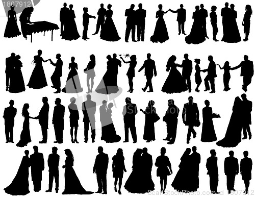 Image of wedding silhouettes