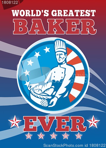Image of World's Greatest Baker Greeting Card Poster