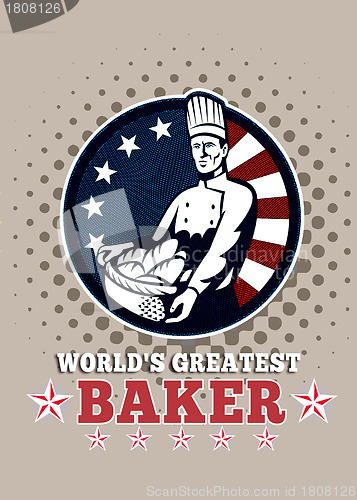 Image of World's Greatest Baker Greeting Card Poster
