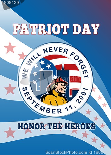 Image of American Patriot Day Remember 911  Poster Greeting Card