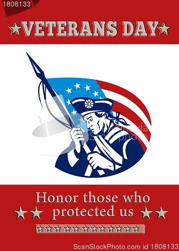 Image of American Patriot Veterans Day Poster Greeting Card