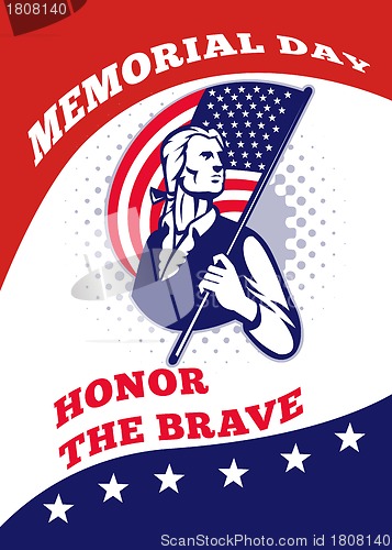 Image of American Patriot Memorial Day Poster Greeting Card