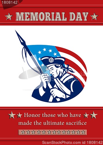 Image of American Patriot Memorial Day Poster Greeting Card