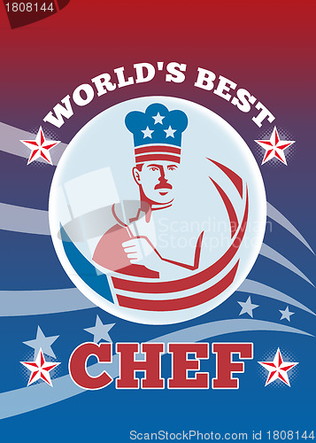 Image of World's Best American Chef Greeting Card Poster