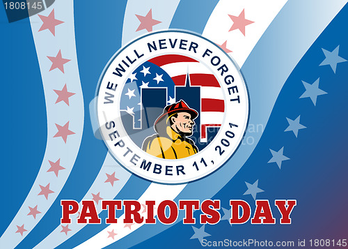 Image of American Patriot Day Remember 911  Poster Greeting Card