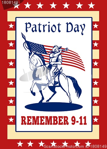 Image of American Patriot Day Remember 911  Poster Greeting Card