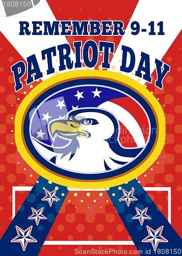 Image of American Eagle Patriot Day 911  Poster Greeting Card