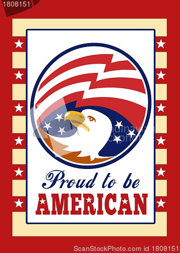 Image of American Proud Eagle Independence Day Poster Greeting Card
