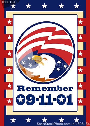 Image of American Eagle Patriot Day 911  Poster Greeting Card