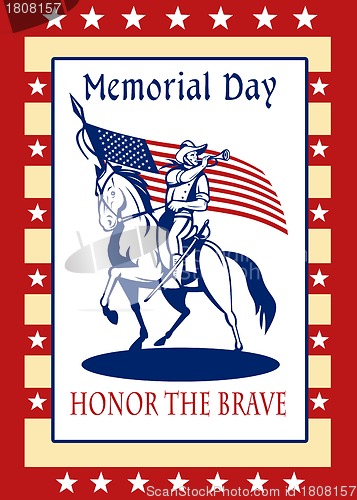 Image of American Patriot Memorial Day Poster Greeting Card