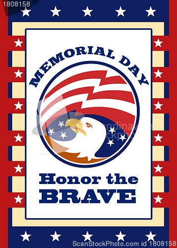 Image of American Eagle Memorial Day Poster Greeting Card