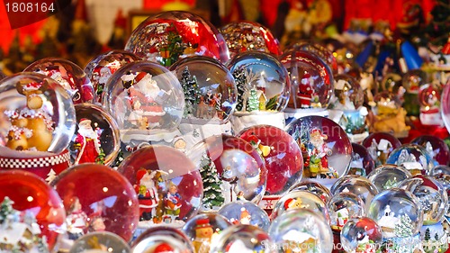 Image of Christmas background - Snow domes