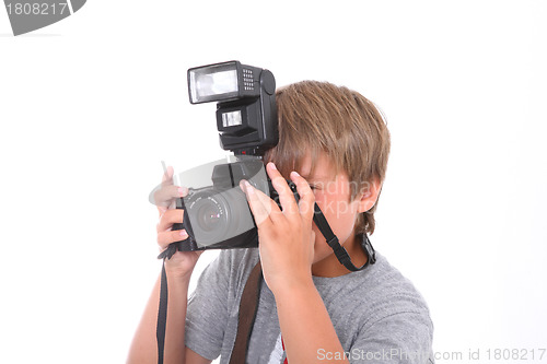 Image of Boy with camera 