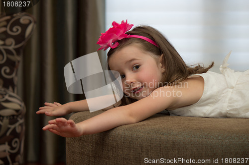 Image of Playful, happy child posing.