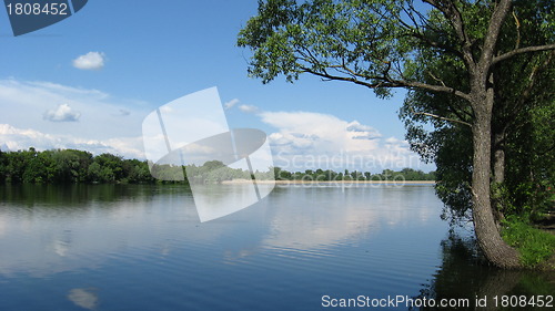 Image of the beautiful summer landscape with river