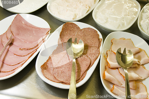 Image of buffet meat cheese platters