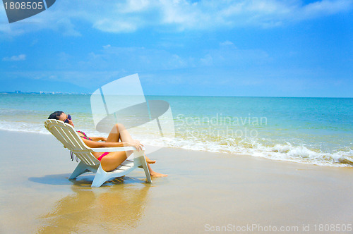 Image of Woman on the Beach