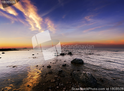 Image of Sunset On  The Lake