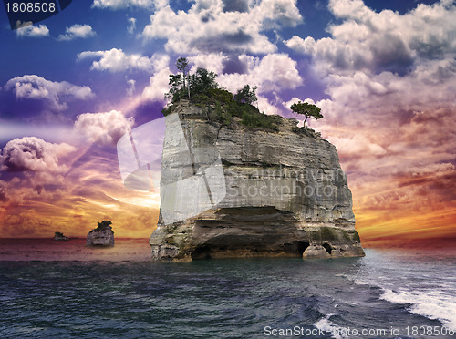 Image of Island At Sunset