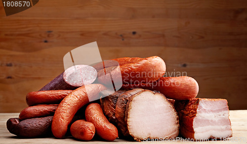 Image of smoked meat and sausages