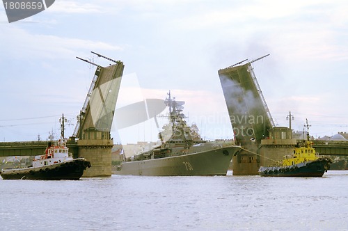 Image of naval craft tugged