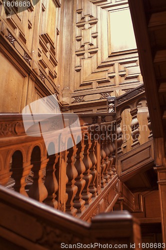 Image of Red Wood Staircase 