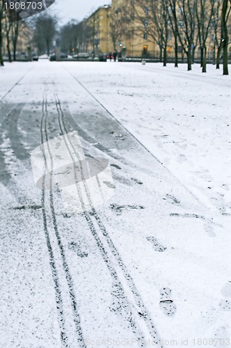 Image of Footprints on snow