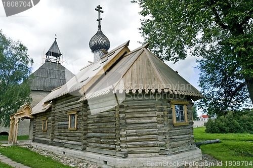 Image of Ancient Russian loghouse church