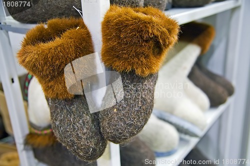 Image of felted shoes