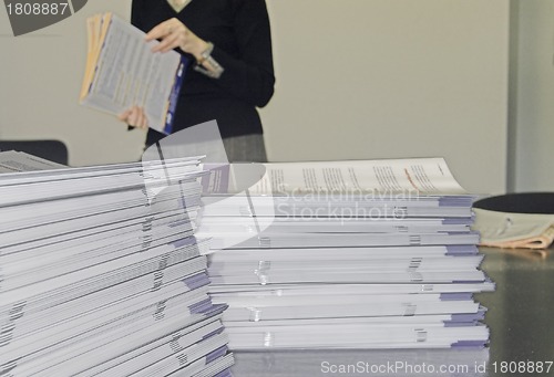 Image of Piles of Handout Pamphlets