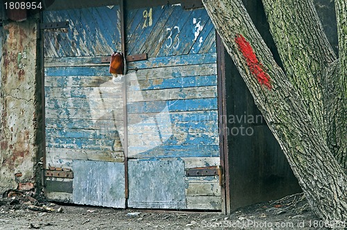 Image of Gates of old garage 