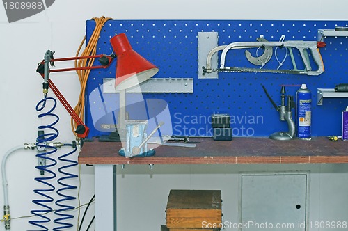 Image of Metal Workbench in Technology Facility Room