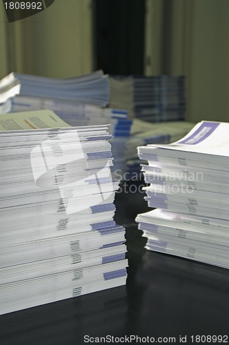 Image of Piles of Handout Pamphlets