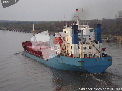 Image of Ship in Kiel Canal