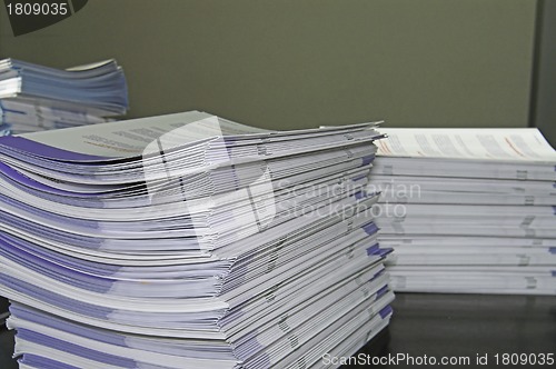 Image of Piles of Handout Pamphlets