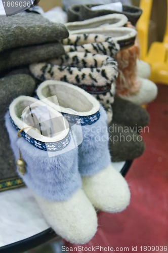 Image of Traditional Russian felted shoes 