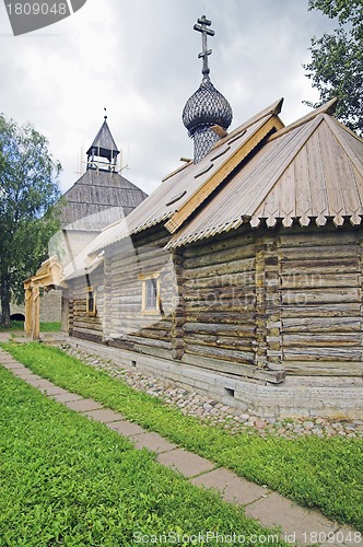 Image of Ancient Russian loghouse church