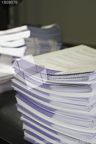 Image of Piles of Handout Pamphlets